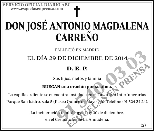 José Antonio Magdalena Carreño